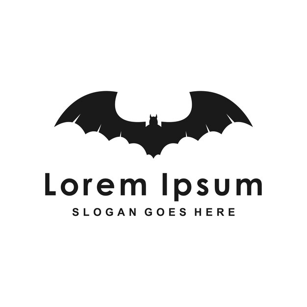bat logo vector template illustration design