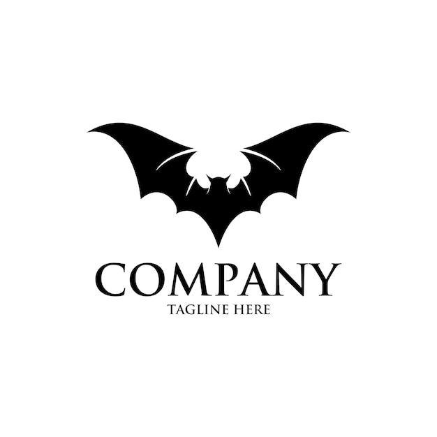 bat vector icon logo template
