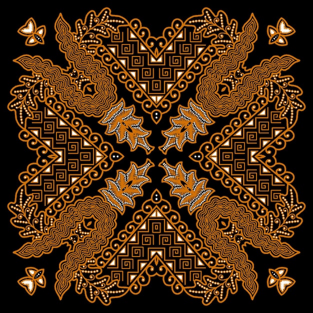 Batik Gold Ornament Pattern