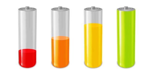 Battery charge full power energy level Recharge battery indicator Low power mibile fuel