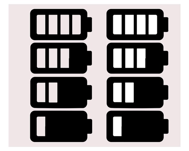 Battery Charge Percent Black icons and logo Computers Mobile Hardware icons