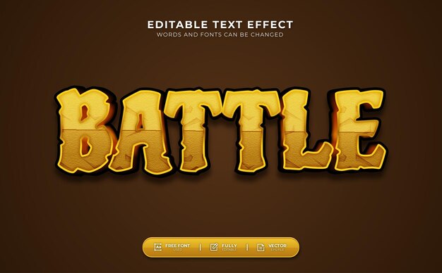 battle editable text effect