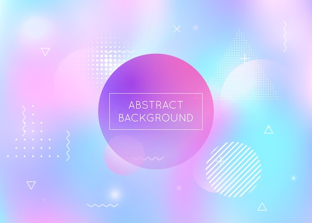 Bauhaus background with liquid shapes Dynamic holographic fluid