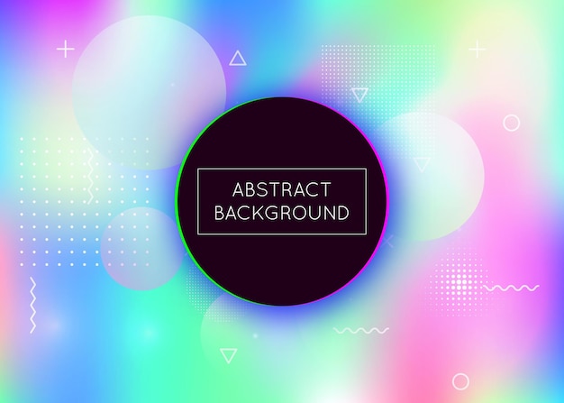 bauhaus background with liquid shapes dynamic holographic fluid