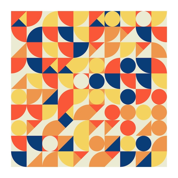 Bauhaus Geometric Vector Pattern Background Set