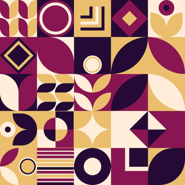 Bauhaus geometrical pattern design for background