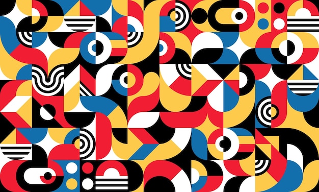 Bauhaus pattern abstract geometric background