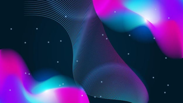 beautiful abstract wave technology background with blue light digital effect corporate concept