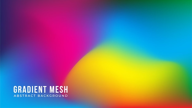 Beautiful blurred gradient mesh background in vibrant rainbow color