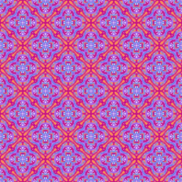 Beautiful colorful violet and pink line floral abstract seamless mandala pattern background