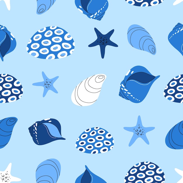 Beautiful coral reefs Natural seamless pattern with undersea flora and fauna sea or ocean life