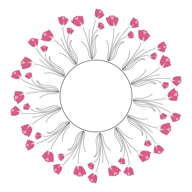beautiful Frame with flower vector illustration
