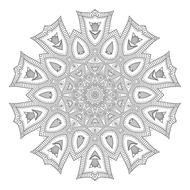 beautiful line art mandala design