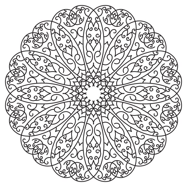 Beautiful pattern design Vector mandala Oriental pattern Unique design