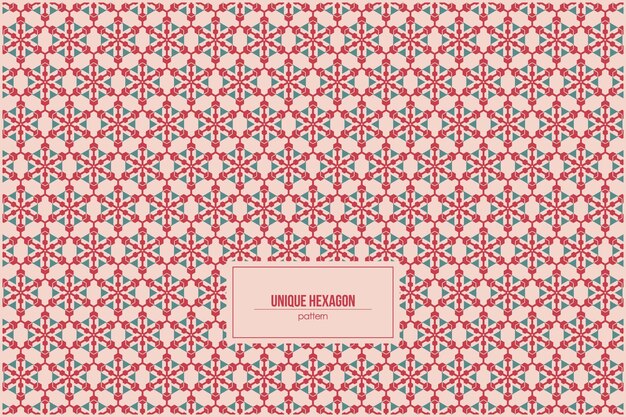 beautiful pattern of unique hexagon combination