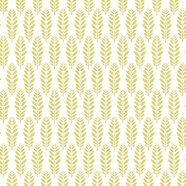 Beautiful Seamless Beige Floral Pattern with Golden Leaves Ornament