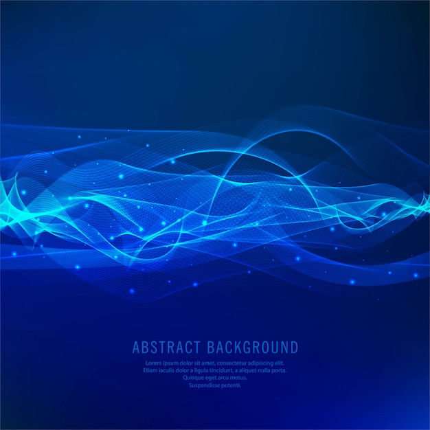 Beautiful shiny blue wave background