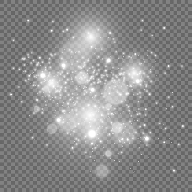 Beautiful sparks shine with special light. 