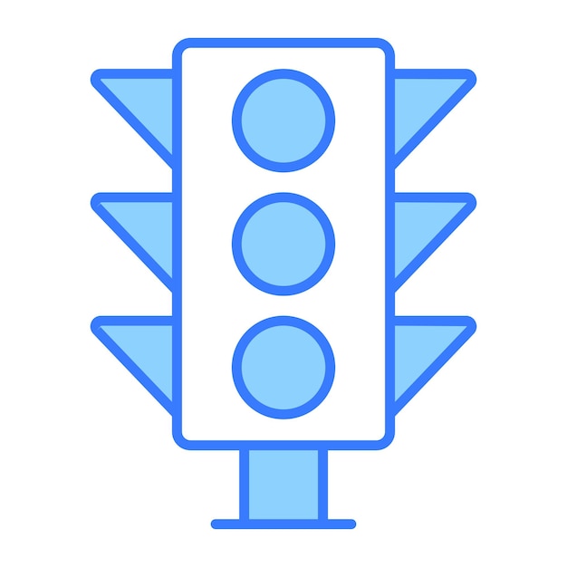 Beautifully designed vector of traffic signals traffic lights icon
