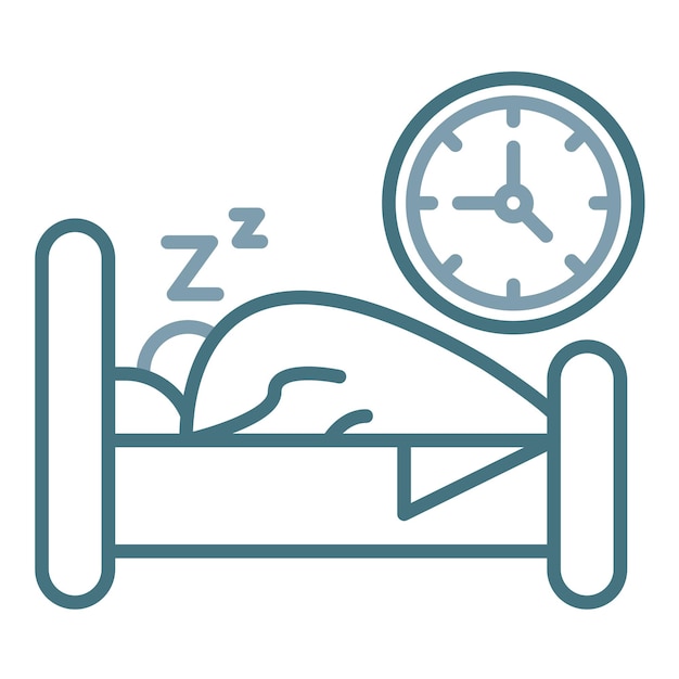 Bed Time Flat Illustration