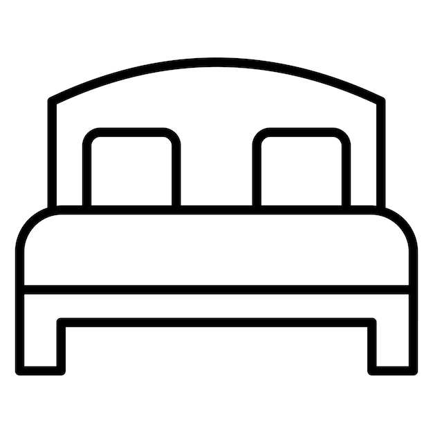 Bed vector icon Can be used for Comfort iconset