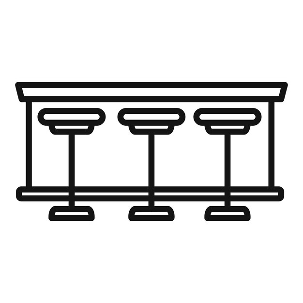 Beer bar icon outline vector Cafe pub Food desk
