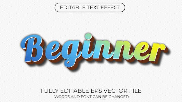 beginner text effect