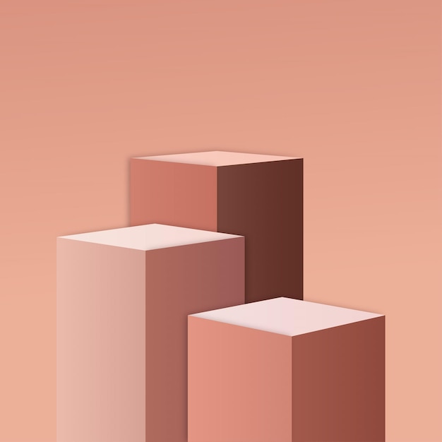 beige podium product presentation vector illustration