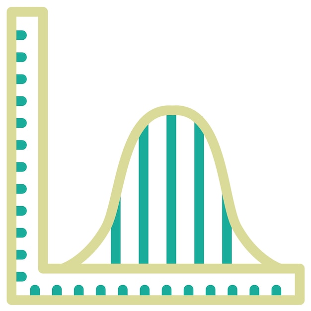 Bell Shaped Graph vector icon illustration of Infographics iconset