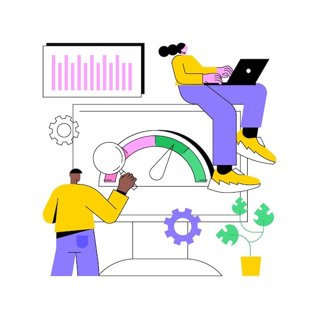 Benchmark testing abstract concept vector illustration