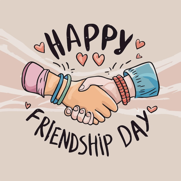 Vektör best friends celebrating friendship day vector illustration