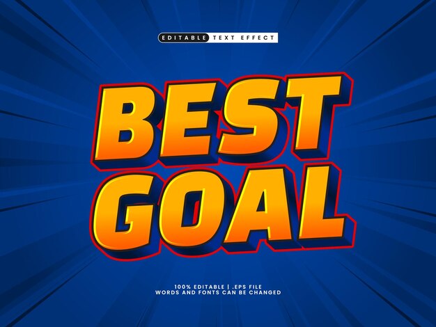 best goal editable text effect in football or soccer text style