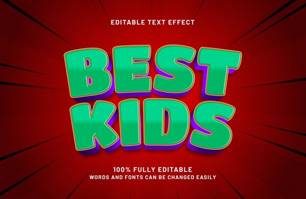 best kids editable text effect in kids and game text style