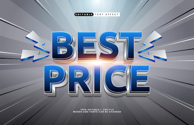 best price editable text effect with a sale and discount text effect
