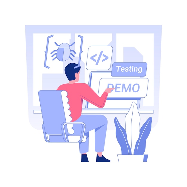 Beta testing isolated concept vector illustration