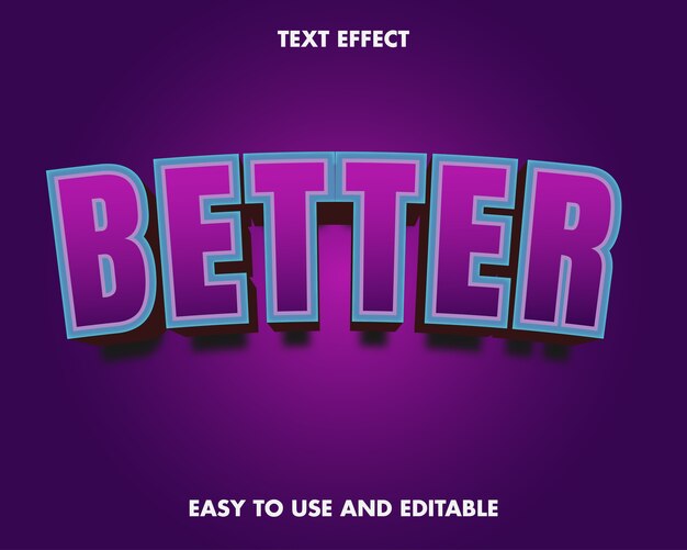 Better Text Effect. Editable Font Style.