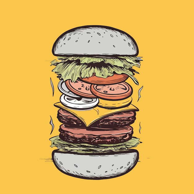Beutiful illustration burger