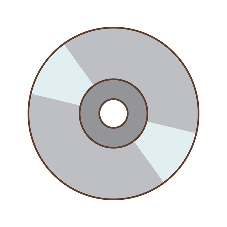 Vektör beyaz arka planda izole edilmiş kompakt disk. 90'lara dönüş. 1990'lar unsuru için nostalji. retro tarz.
