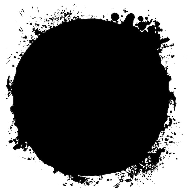 Beyaz bir arka planda modern siyah grunge fırça darbesi