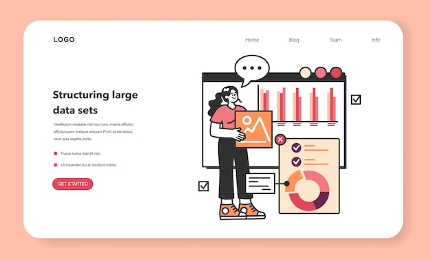 Bid data structuring web banner or landing page Data optimization