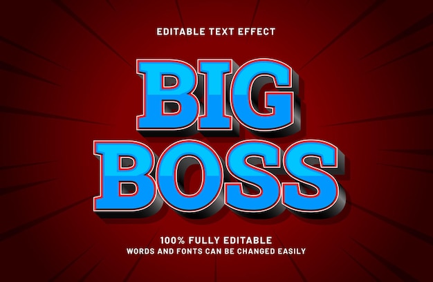 big boss editable text effect