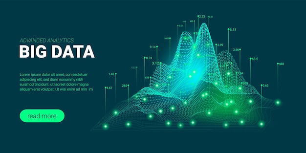 big data abstract background with analysis visualization