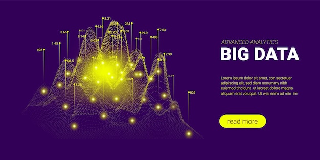 big data abstract background with analysis visualization