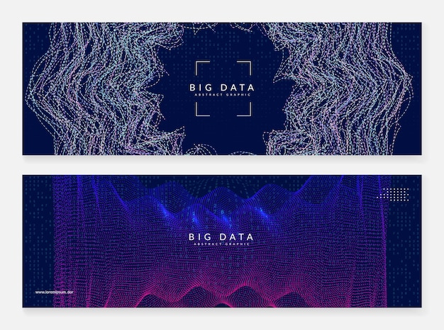 Big data-baggrund Digital teknologi abstrakt