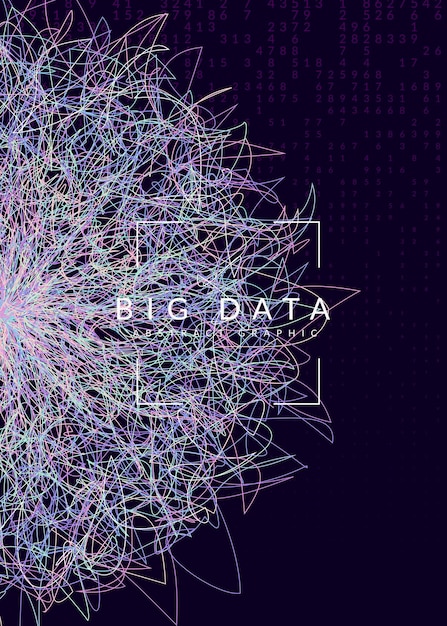 Big data-baggrund. Teknologi til visualisering af kunstig intelligens i