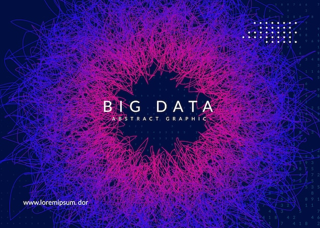 Big data-baggrund. Teknologi til visualisering af kunstig intelligens i