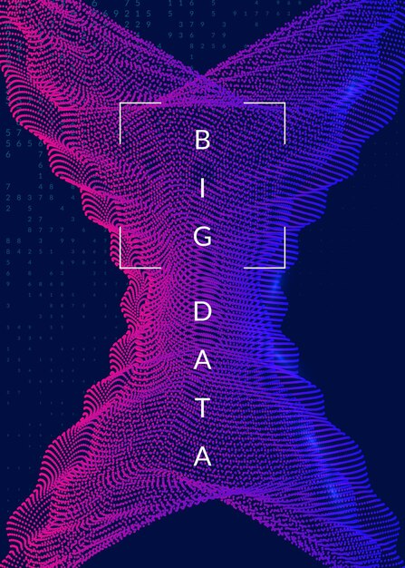 Big data-baggrund. Teknologi til visualisering af kunstig intelligens i