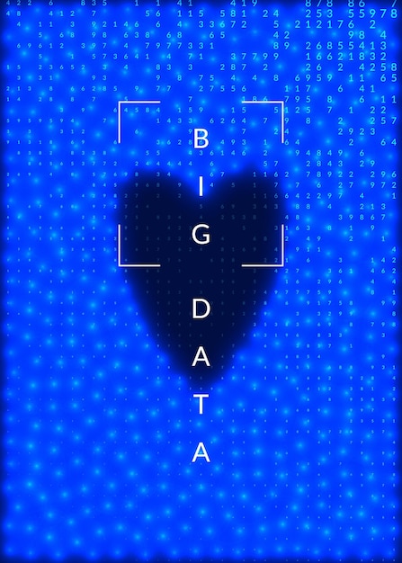 Big data-baggrund. Teknologi til visualisering af kunstig intelligens i