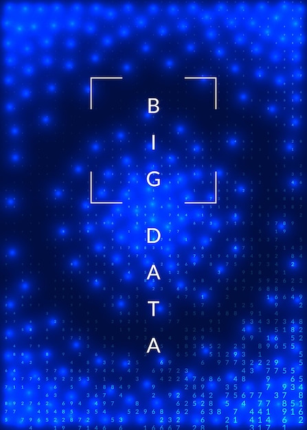Big data-baggrund. Teknologi til visualisering af kunstig intelligens i