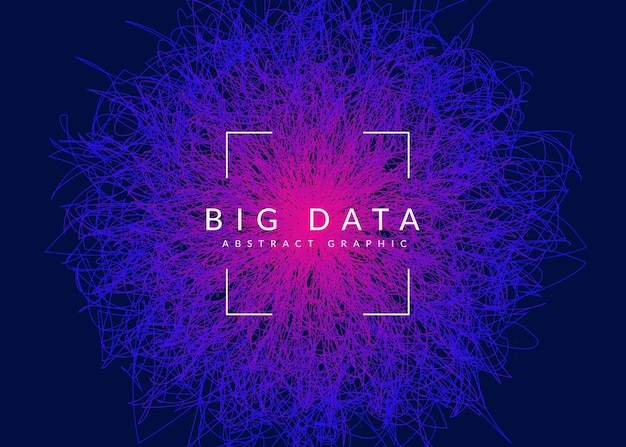 Big data-baggrund. Teknologi til visualisering af kunstig intelligens i